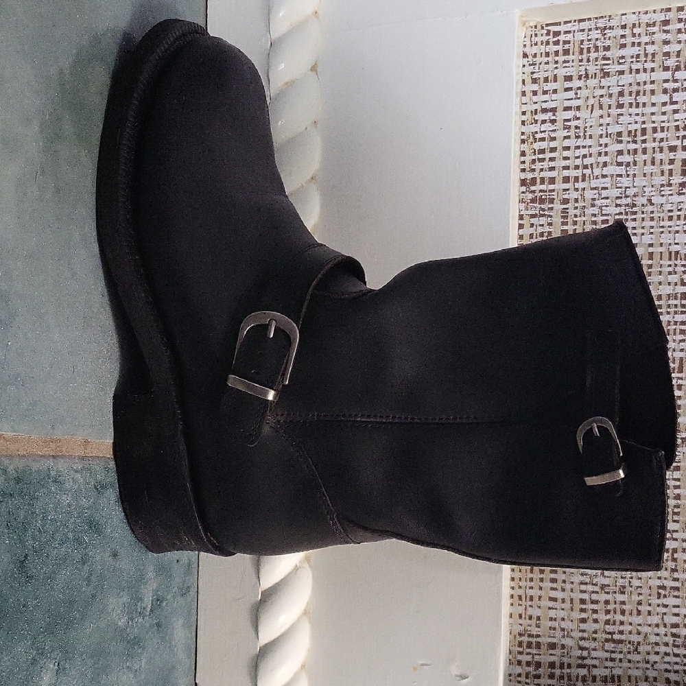 Durango Black Leather Moto Boots